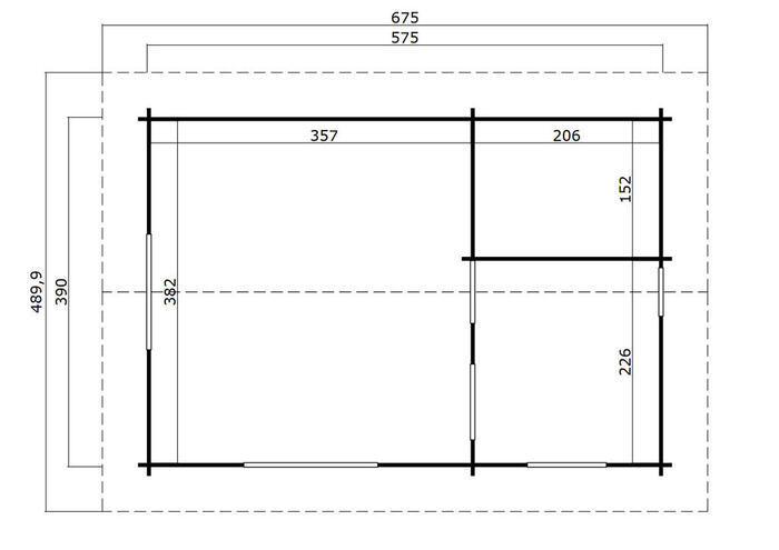 Lasita Maja Caroline Set Silver hytte 390 x 575 cm